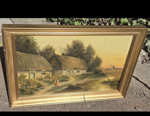 Tableau ancien signé paysage - ancien,