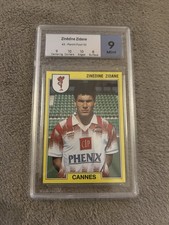 Panini Foot 92 Zinedine Zidane N•43 Gradée 9 Ultra Rare 