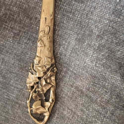 Coupe papier bronze dore fleur - papier,