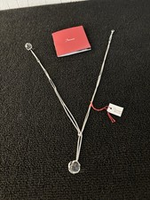 Baccarat Crystal Clear Two Pearl Necklace