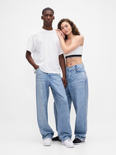 GAP x BÉIS XL Knit Denim Baggy Jeans Unisex Light Blue Shadow #826973