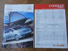 catalogue TOYOTA COROLLA VERSO