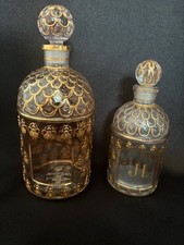 2 flacons abeilles dorées vides