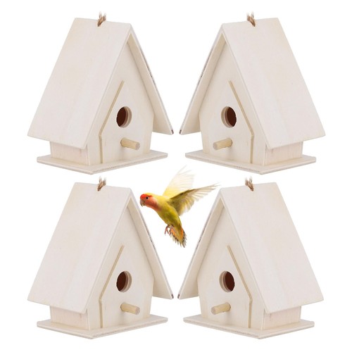 4pcs mini nichoir - mini, bois