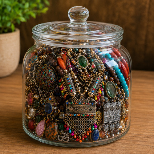 Lot bijoux mixtes pot - , mystère