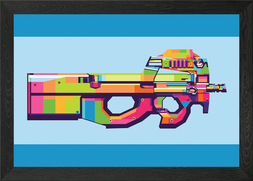 P90 framed wall art - wall, poster