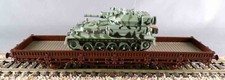 Roco 6743C Ho Sncf Flat Car Transport Military Equipment English Metal Tank 