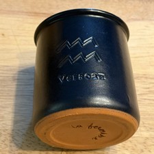 La Fermiere Verseau Aquarius Zodiac Sign Dark Blue Terra Cotta Pot For Plant Bar