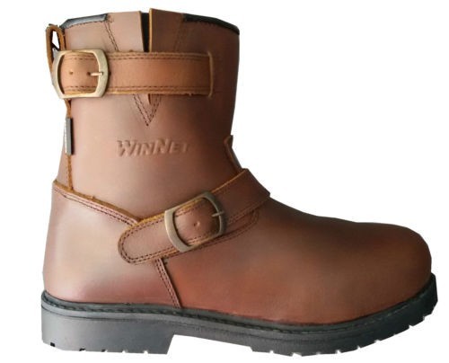 Bottes moto cuir - moto, marron