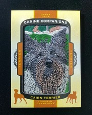 2018 UD Goodwin Champions Canine Companions #CC 110 Cairn Terrier Patch KM061