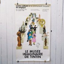 Rare affiche originale Le musée imaginaire de Tintin 1979 Hergé