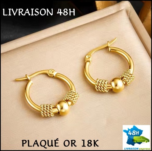 Boucles oreille plaquées - boucles, or