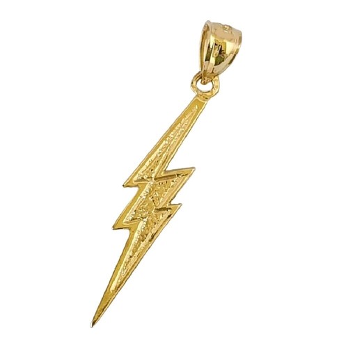Pendentif éclair jaune - pendentif, or