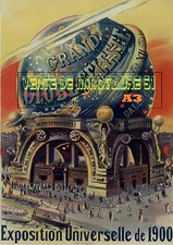 Grand globe céleste Exposition Universelle 1900  Paris 75- affiche plastifiée