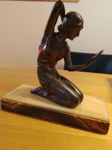 Statue femme miroir en - statue,