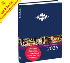 Zions 2026 Table Booking Diary Book 2-Page Per Day A4 Restaurant Cafe