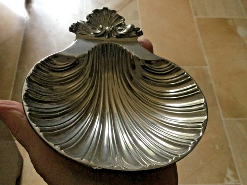 Ancien beurrier metal argente - beurrier,