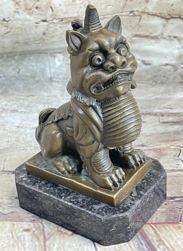Statue lion foo bronze - foo,