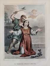 Santa Bibiana Viviana Vierge Martyrum Lithographie Original 1850 Impression