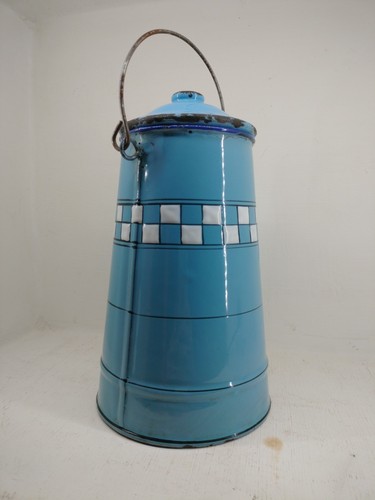 Ancien seau pot lait tôle - pot,