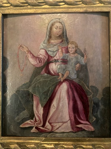 Peinture portrait vierge - peinture,
