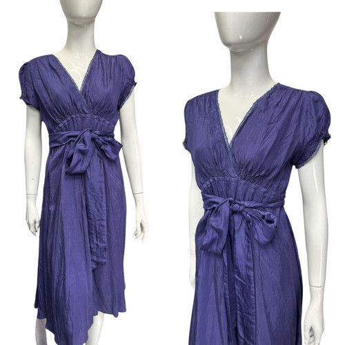 Robe soie violet - robe,