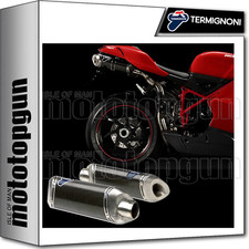 TERMIGNONI 2 POT ECHAPPEMENT RACE FETTA SALAME D113 CARBONE DUCATI 1098 2007 07