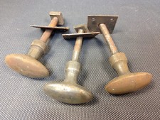 Lot of 3 Antique Metal Door Handles for Cellar Garage Workshop Furniture