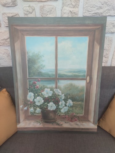 Tableau trompe oeil fenetre - tableau, trompe-l'oeil