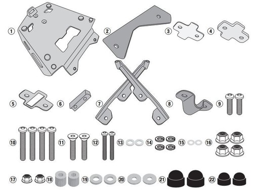 Set porte bagages givi - set,