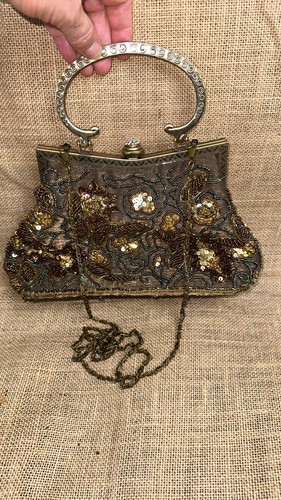 Sac soirée vintage brodé - sac,