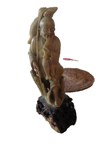 Statue asiatique jade sur - en,