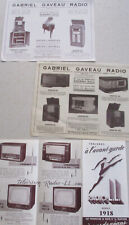 LOT 3 ANTIQUE RADIO ADVERTISEMENTS GAVEAU LL