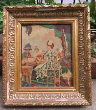 LA PLUMEUSE - LA POULTRYRE HSP 19TH CENTURY signed CHUFFART MARCH SCENE