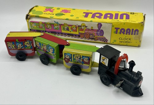 Clockwork train locomotive - clockwork, &