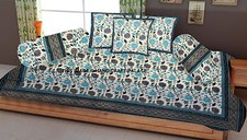 Indien Divan Set Coton Lit Housse Bohème Ethnique Traversin Coussin Canapé