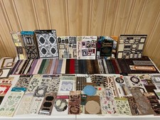 HUGE Vintage Heritage Family Album Scrapbook Crafting Kit #3 Paper, Stickers Etc