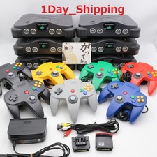 Nintendo 64 N64 Black Console 1_4 Controllers  1day_Shipping U/C, J Warranty