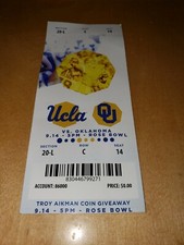 Oklahoma OU vs UCLA, 9/14/19 - Ticket Stub