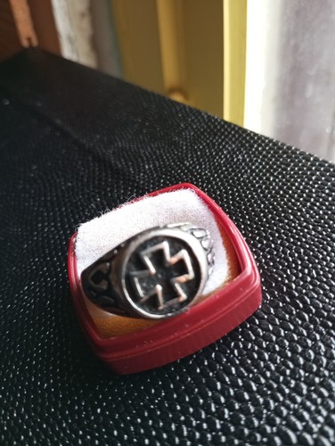 Chevalière homme biker croix - chevalière,
