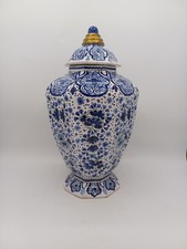 Delft Earthenware Vase / Potiche - Signed The Porcelain Claw