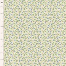 Tilda Sunday Brunch Tipsy Cream Blue Blender by Tone Finnanger 1/2 Yard 110116