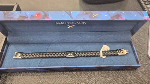 Bracelet cuir mauboussin noir - mauboussin,
