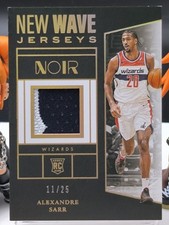 Alexandre Sarr 2024-25 Panini Noir New Wave Jerseys Patch Gold 11/25 RC #NWJ-SAR