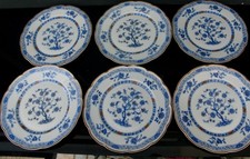 6 dessert plates LIMOGES HAVILAND PORCELAIN "TREE OF LIFE" diam 22