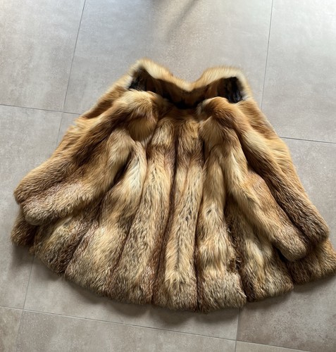 Veste fourrure renard roux - fourrure,
