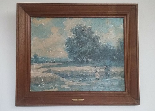 Tableau huile sur panneau - huile,