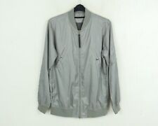 Tiger of Sweden Hommes M Coupe-Vent Veste Aviateur Gris Nylon Casual Zip Manteau