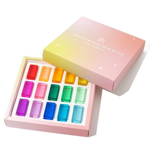 Blocs acryliques arc ciel - blocs, arc-en-ciel