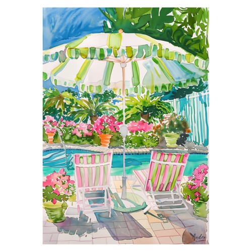 Affiche aquarelle chaises - chaises, de